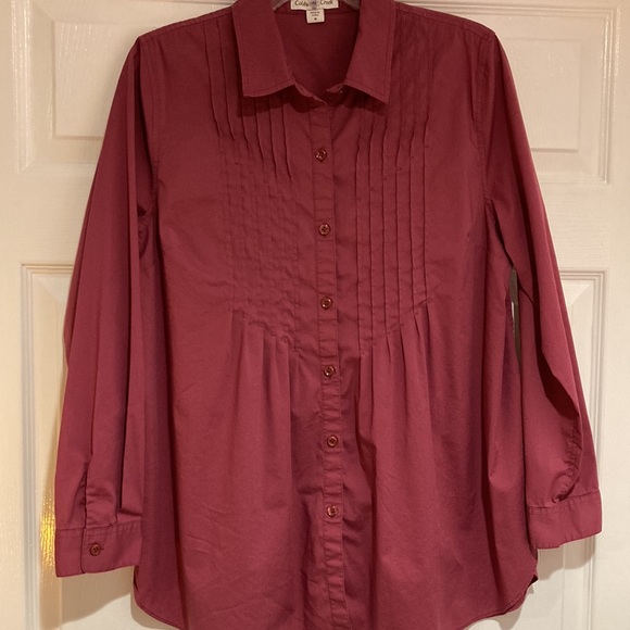 Coldwater Creek Pleated Top - Picture 3 of 13